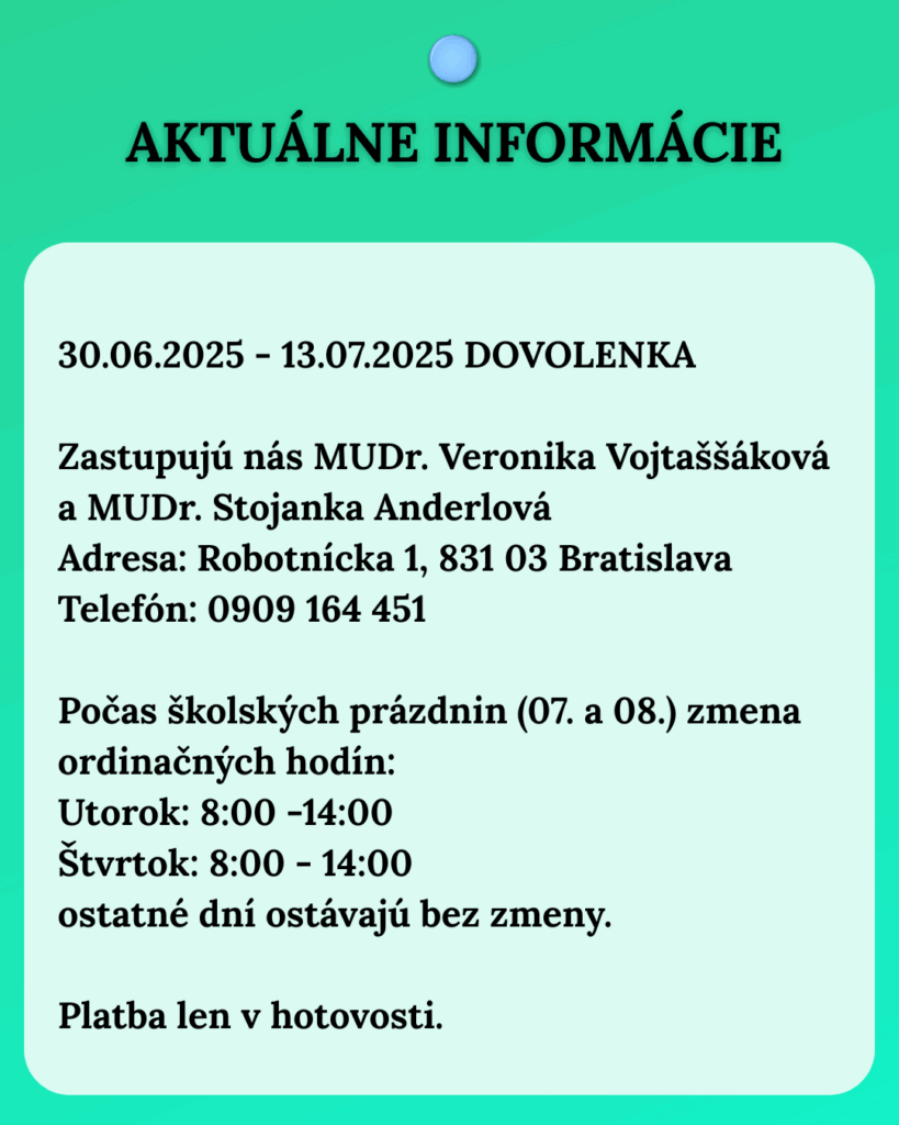 Aktuálne informácie